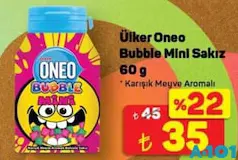 ONEO BUBBLE MİNİ SAKIZ 60 G fiyat ve kampanya bilgisi